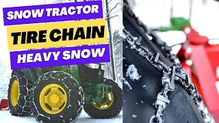 Installing Latest Safety Tire Chains to My Best Tractor || Best Snow Tire Chains For Tractor Review