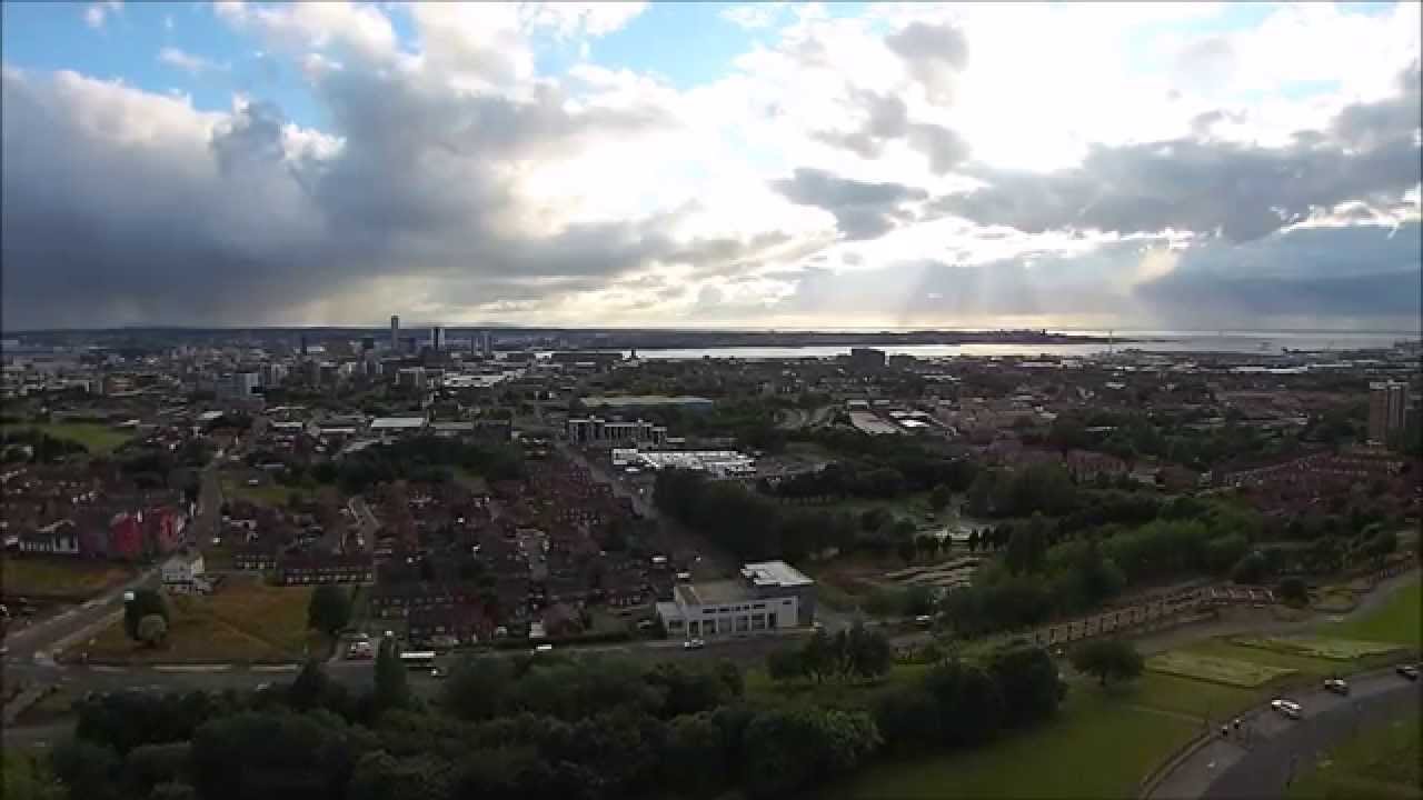 Flight over Everton Park, Liverpool - 20th July 2015 (The Four Squares)