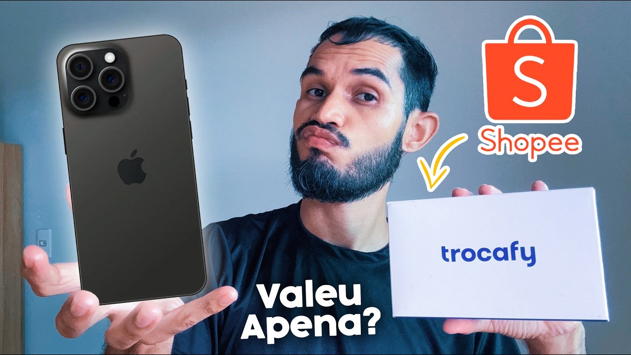 Unboxing iPhone 15 Pro Max da Trocafy Comprado Dentro da Shopee | Valeu Apena ou Não?