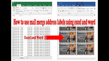 How to use mail merge address labels using excel and word