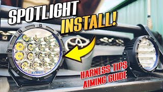 How To Wire Spotlights To Your Car! 🔦 Harness Tips & Aiming The Beam | Including Negatively Switched