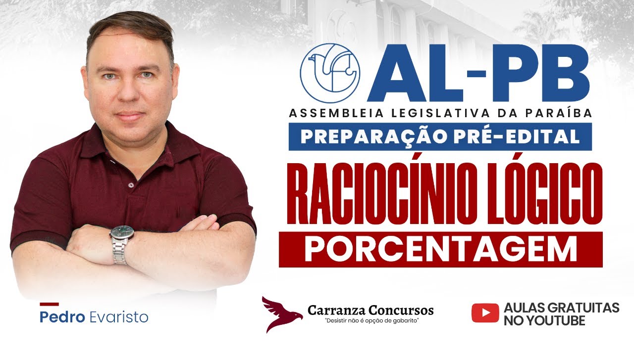 AL-PB Raciocínio Lógico | Porcentagem para Concurso Público