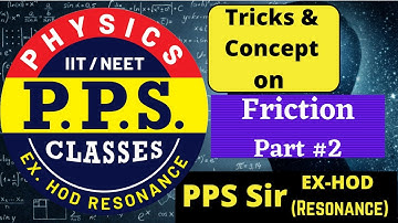 Fricton | Lecture-2|| IIT-JEE | NEET | PHYSICS | PPS Sir (EX-HOD Resonance)