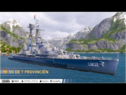 Видео: Крейсер De 7 Provincien в World of Warships Legends