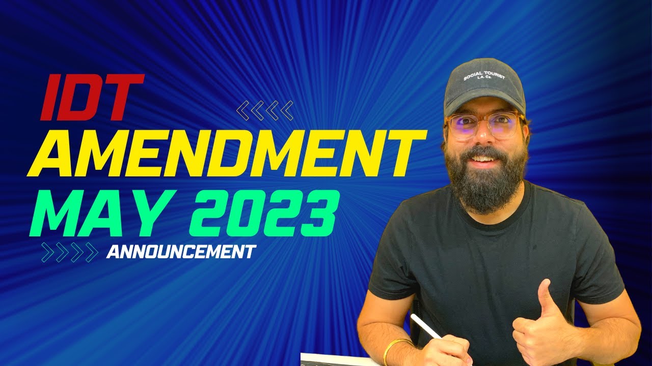 Amendment Notes & Classes | MAY 2023 | Indirect Tax Laws IDT English ...