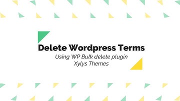 How to Delete WordPress Terms in one click using WP Bulk delete Plugin.