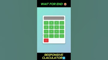 Calculator using html css and javascript | #coding #webdesign #calculator #programming