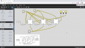 ออกแบบวงจรนับเลข EP.2 Asynchronous Counter 3 bits แบบนับลง DOWN ด้วยเว็บ logic.ly พื้นฐานระบบดิจิทัล