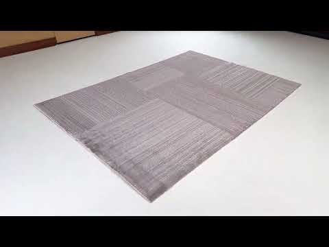 Duo Serisi Geometrik Desenli Tencel Gri Tezgah Dokuma Halı inceleme videosu kapak görseli