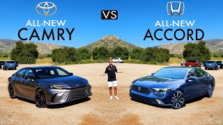 REDESIGNED RIVALS! -- 2025 Toyota Camry XSE vs. 2024 Honda Accord Touring: Comparison