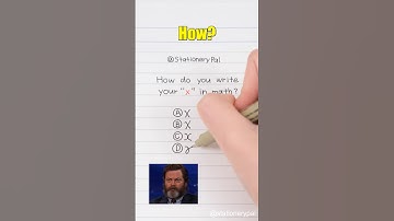 How do you write your "x" in math?#shorts