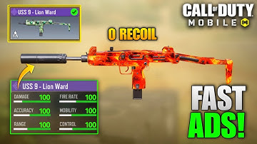 This "0 RECOIL" USS 9 Gunsmith Attachments! its CRACKED Season 1 in COD Mobile (BEST LOADOUT)