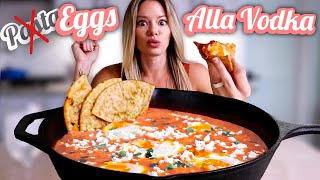 Replacing Pasta with EGGS | Shakshuka Alla Vodka MUKBANG + Recipe