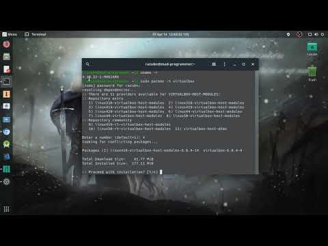 How to install virtualbox on manjaro linux
