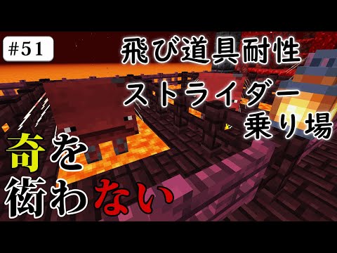 【Java版マイクラ】飛び道具耐性の使い道、サボテン自動収穫機、ストライダー発着場（奇を衒わないマインクラフト #51 ）