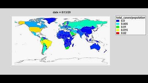 Dynamic Heat Map of COVID-19 Cases by Country