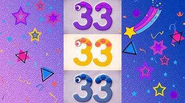 Endless Numbers Count 33, Bevel Effect, intensifier Effect, Rgb Color Effect and G-major Effect.