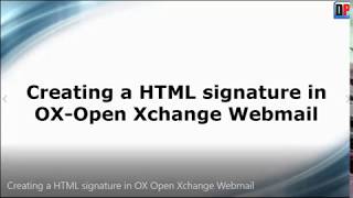 Creating a HTML signature in OX Open Xchange Webmail screenshot 4