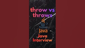 Throw vs Throws Explained in 1 Minute #java #interview