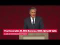 2026 Class Day Distinguished Speaker W. Mitt Romney