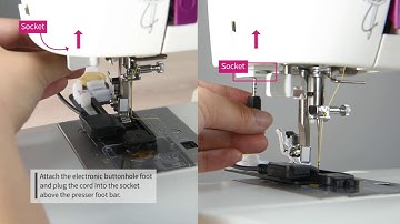 NECCHI NC-204D Electronic Buttonhole Foot / NC Series Tutorial