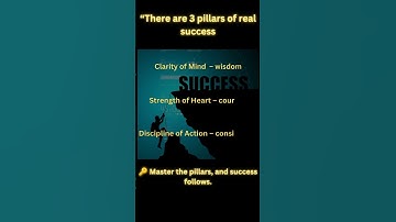 Three pillars of real success #shorts