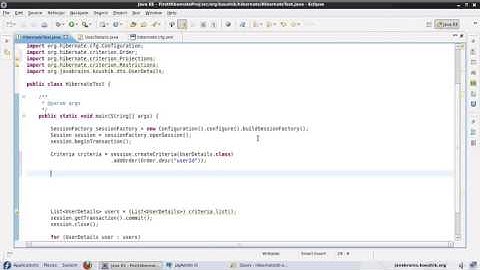 Hibernate Tutorial 31   Projections and Query By Example