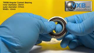 Comparison 25mm inner diameter Angular Contact Bearing 7005B vs Angular Contact Bearing 7205B
