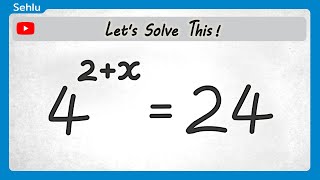 Quick & Easy | Solve A Math Olympiad Exponential Equation | #algebra #sehlu #math #logarithm
