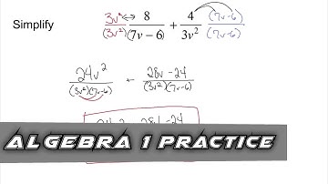 Algebra 1 Practice - Adding and Subtracting Rational Expressions (Example 2)