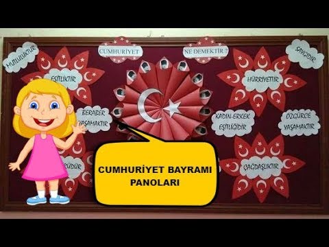 Cumhuriyet Bayrami Icin Pano Ornekleri