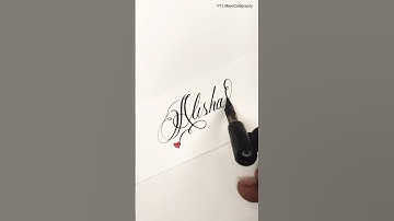 comment your name | Alisha in cursive #calligraphy #handwriting #shortsfeed #shorts
