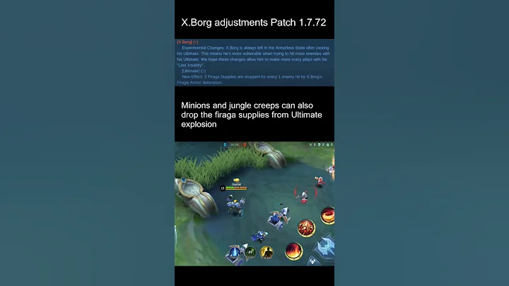 X.Borg Ultimate Buff - Experimental Adjustment in Patch 1.7.72 | MLBB #shorts