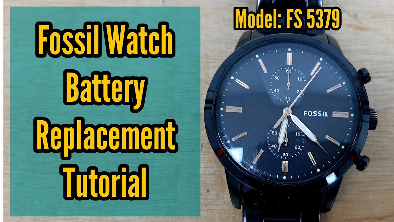Fossil Watch Battery Replacement Tutorial | Watch Repair Channel - YouTube