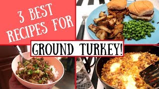 GROUND TURKEY RECIPES! THE BEST WAYS TO MAKE GROUND TURKEY / CHEAP DELICIOUS MEALS! image