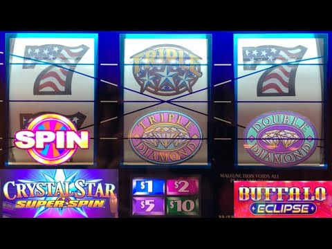 لقد نجحت مجدد ا ماكينات القمار الجديدة بافالو إكليبس بثلاث بكرات كريستال ستار سوبر سبين