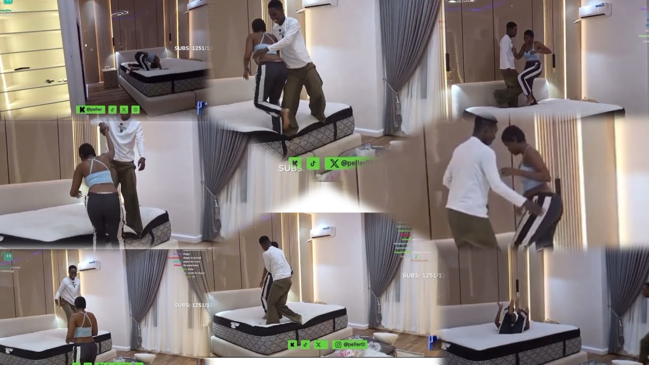 Пеллер и Джарвис весело проводят время в главной спальне его нового дома.