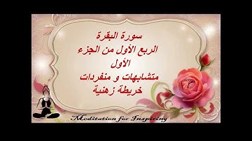 سورة البقرة الربع الأول من الجزء الأول متشابهات و منفردات وخريطةذهنية