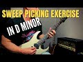 Melodic Sweep Picking Exercise in D Minor