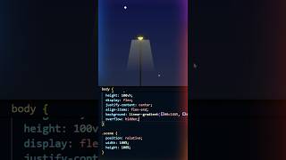 💡 Glowing Street Lamp Effect in Pure HTML CSS (No JavaScript!) #shorts #ytshorts #coding #html #cs