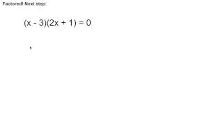 Solving Quadratics Using the Cross Method