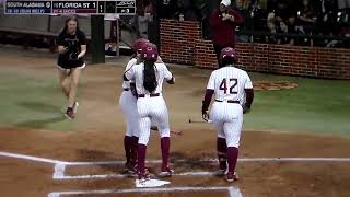 Florida State softball's Isa Torres home run vs. South Alabama