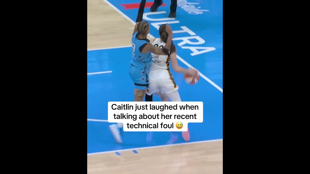 Caitlin Clark addresses her technical foul.