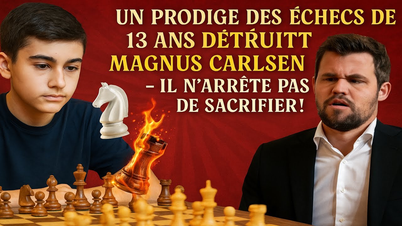 Un prodige des échecs de 13 ans DÉTRUIT Magnus Carlsen – Il n’arrête pas de SACRIFIER !