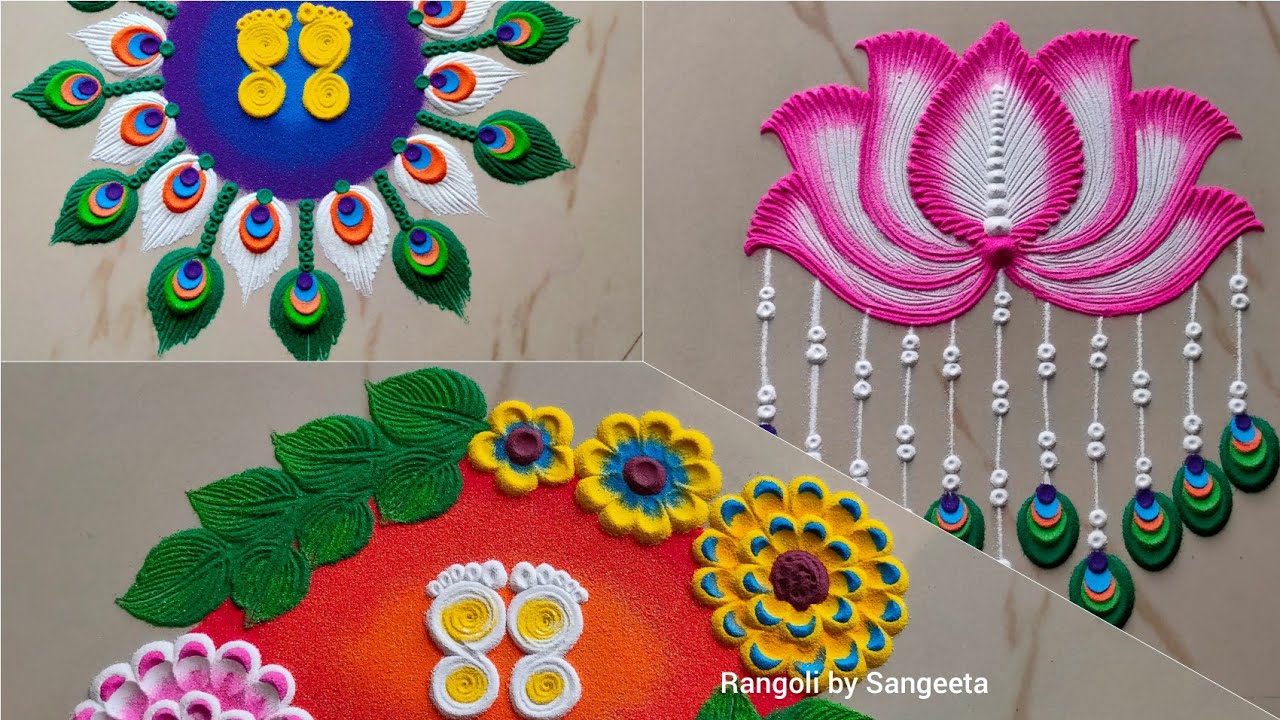 Diwali special rangoli design l Rangoli for navratri l Dhanteras ...