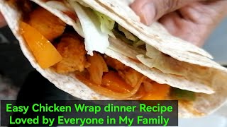 Easy Dinner Ideas | Tortilla Chicken Wrap Simple Recipe | Leftover Rotti Recipe