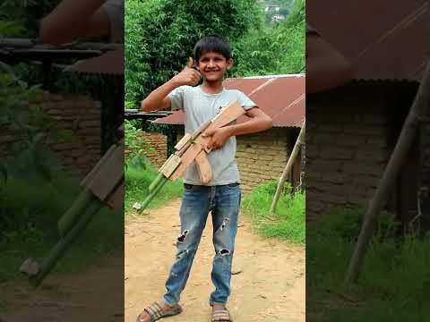 Ak 47 Weapons Gun Make From Wood ,Children Toy Gun -DIY#shorts