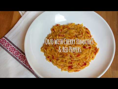 Orzo with Cherry Tomatoes and Red Peppers
