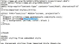 Importing Style Sheets