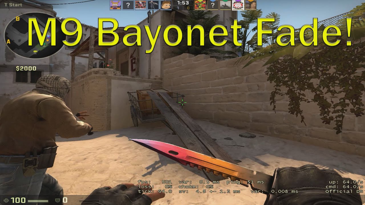 M9 Bayonet Fade! (CS GO Competitive Match #1) Counter Strike: Global ...